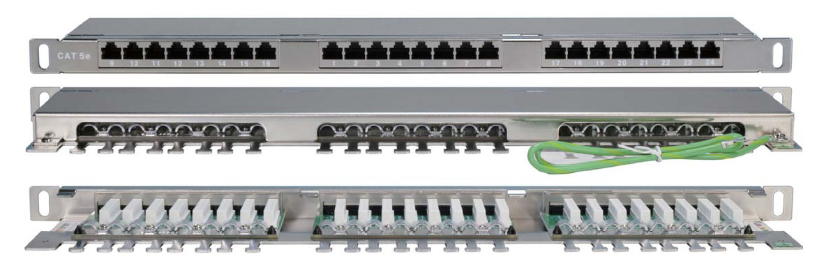 

Коммутационные (патч) панели Hyperline, PPHD-19-24-8P8C-C5E-SH-110D