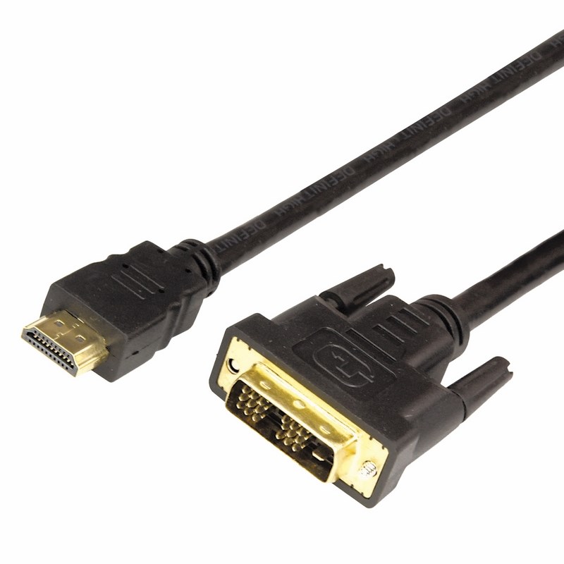 Шнуры Rexant Шнур  HDMI - DVI-D  gold  2М  с фильтрами  REXANT (17-6304)