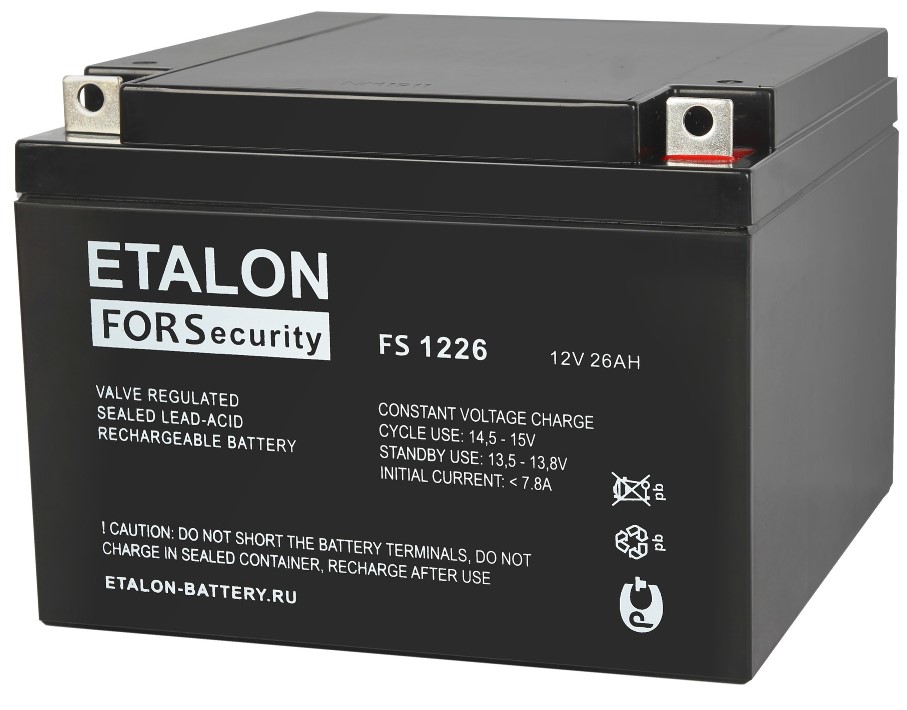 Аккумуляторы ETALON Battery FS 1226 ∙ Аккумулятор 12В 26 А∙ч