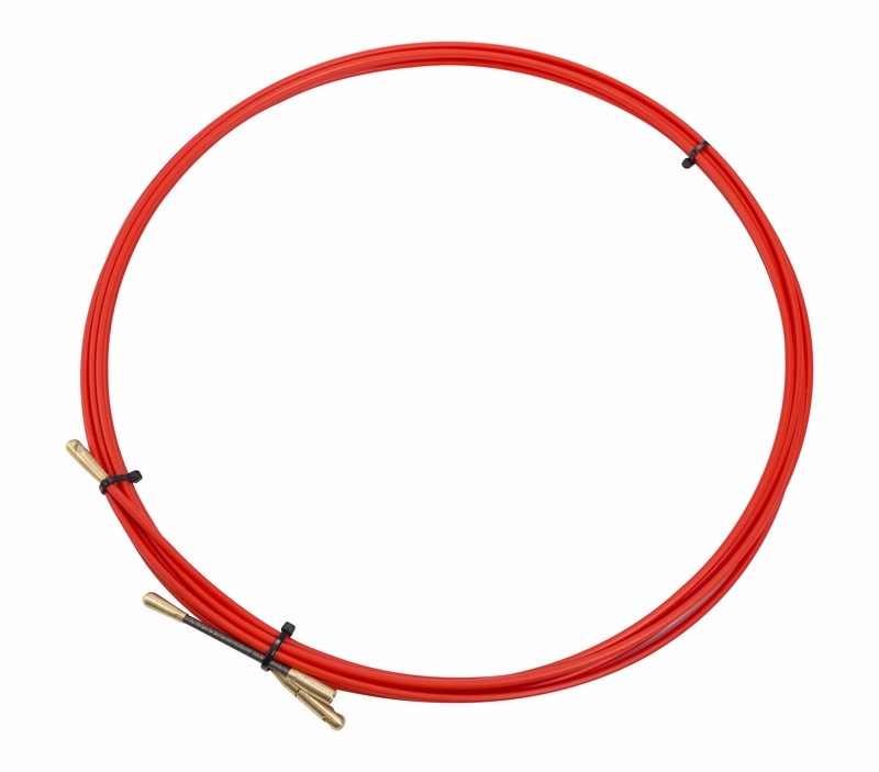 Протяжка кабельная Rexant 47-1003 ∙ Протяжка кабельная REXANT (мини УЗК в бухте), стеклопруток, d=3,5 мм, 3 м, красная, цвет красный