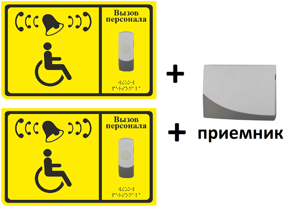 Радиосистемы вызова персонала для инвалидов Доступная страна Э91-2 Кнопка вызова (2шт)