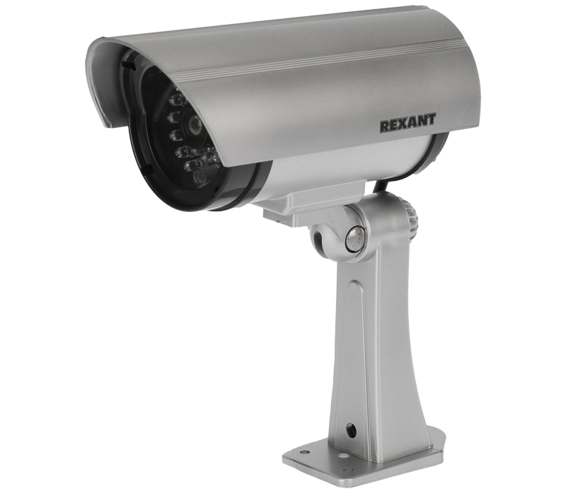 Муляжи видеокамер Rexant 45-0307 ∙ Муляж видеокамеры уличной установки RX-307 REXANT, цвет серебро