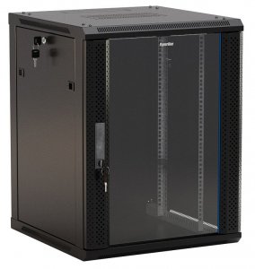 Шкафы телекоммуникационные Hyperline TWB-0966-GP-RAL9004, цвет черный, размер 19